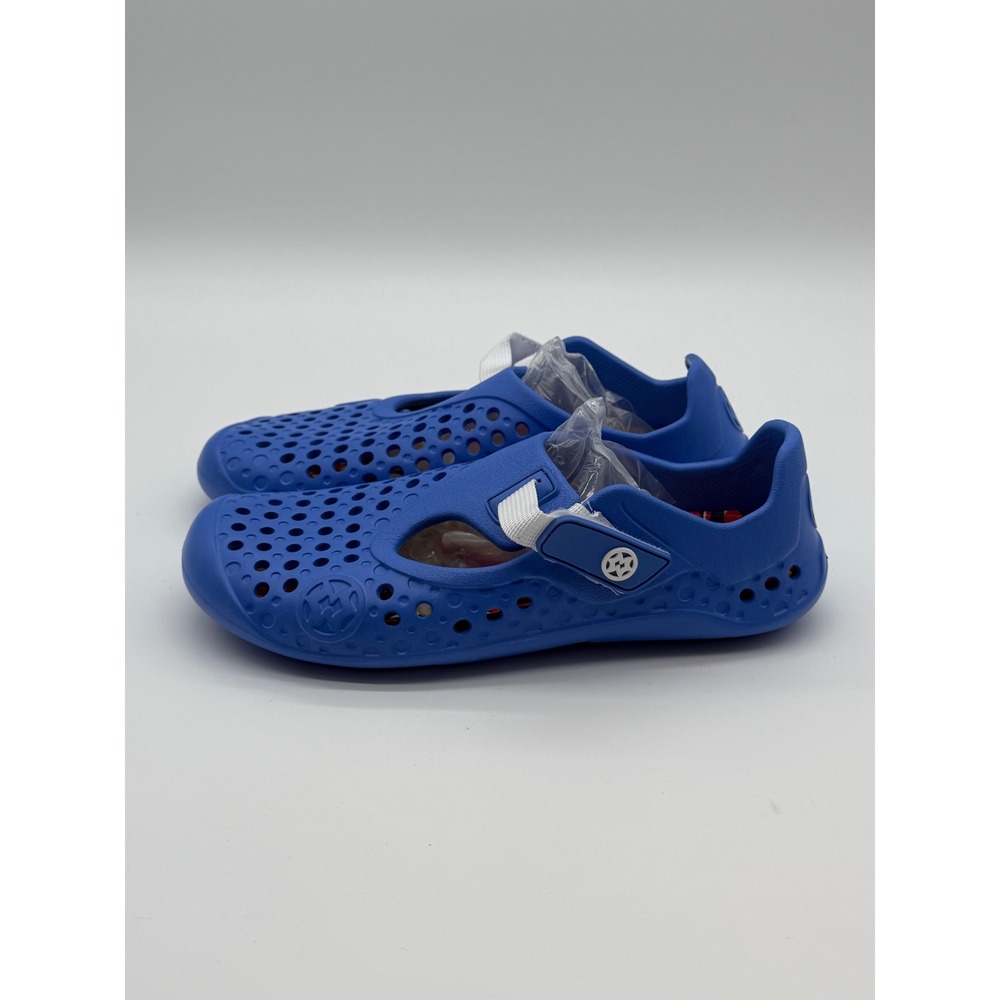Blue Perforated Kids Water Shoes Slip On Camo Insole Size 35 EU